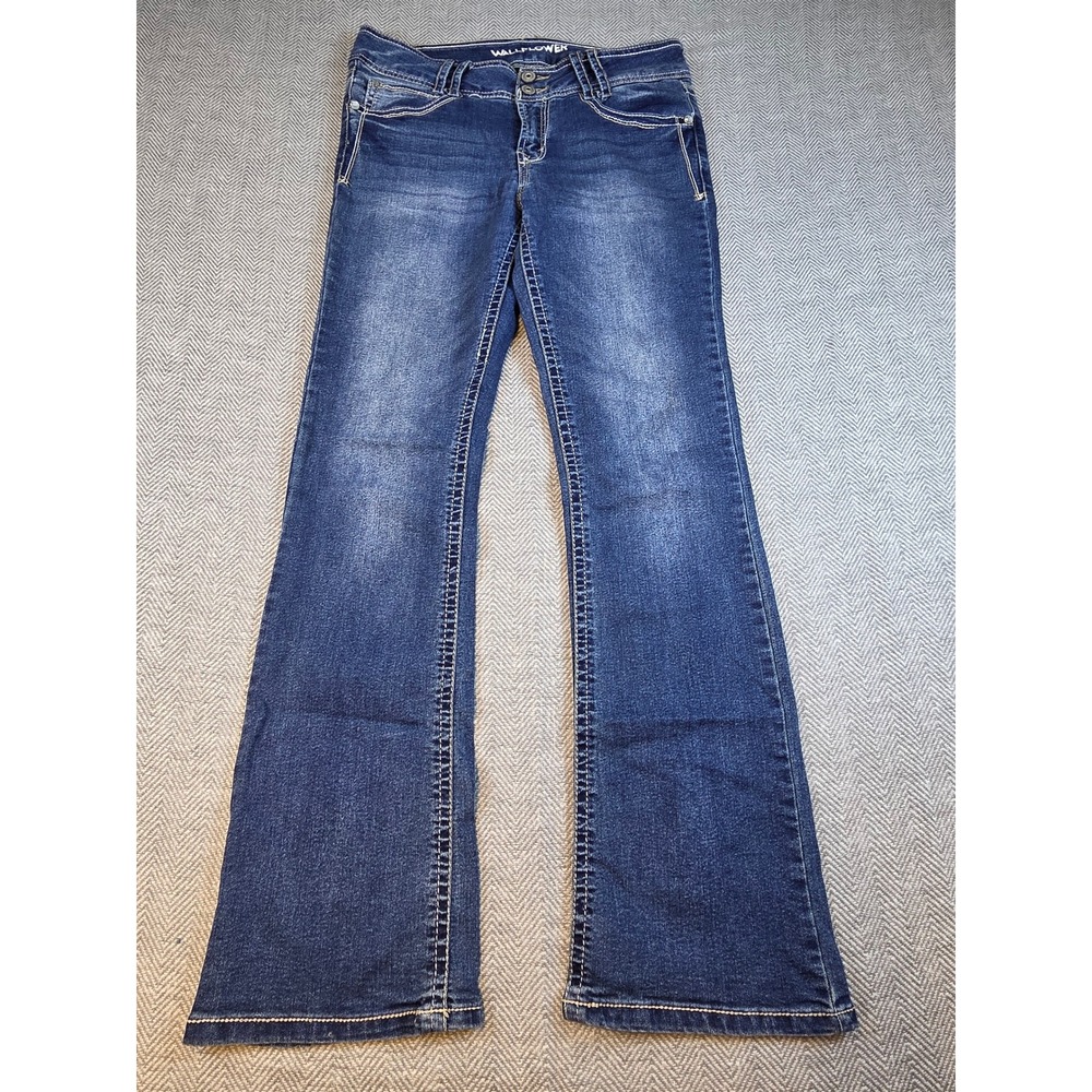 WallFlower Luscious Curvy Fit Bootcut Jeans Blue WBM08234B Size 9 Reg